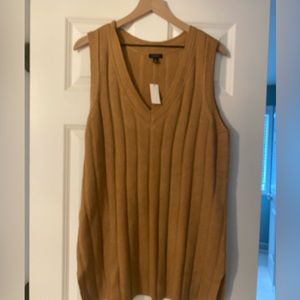 NWT Talbots camel colored sweater vest